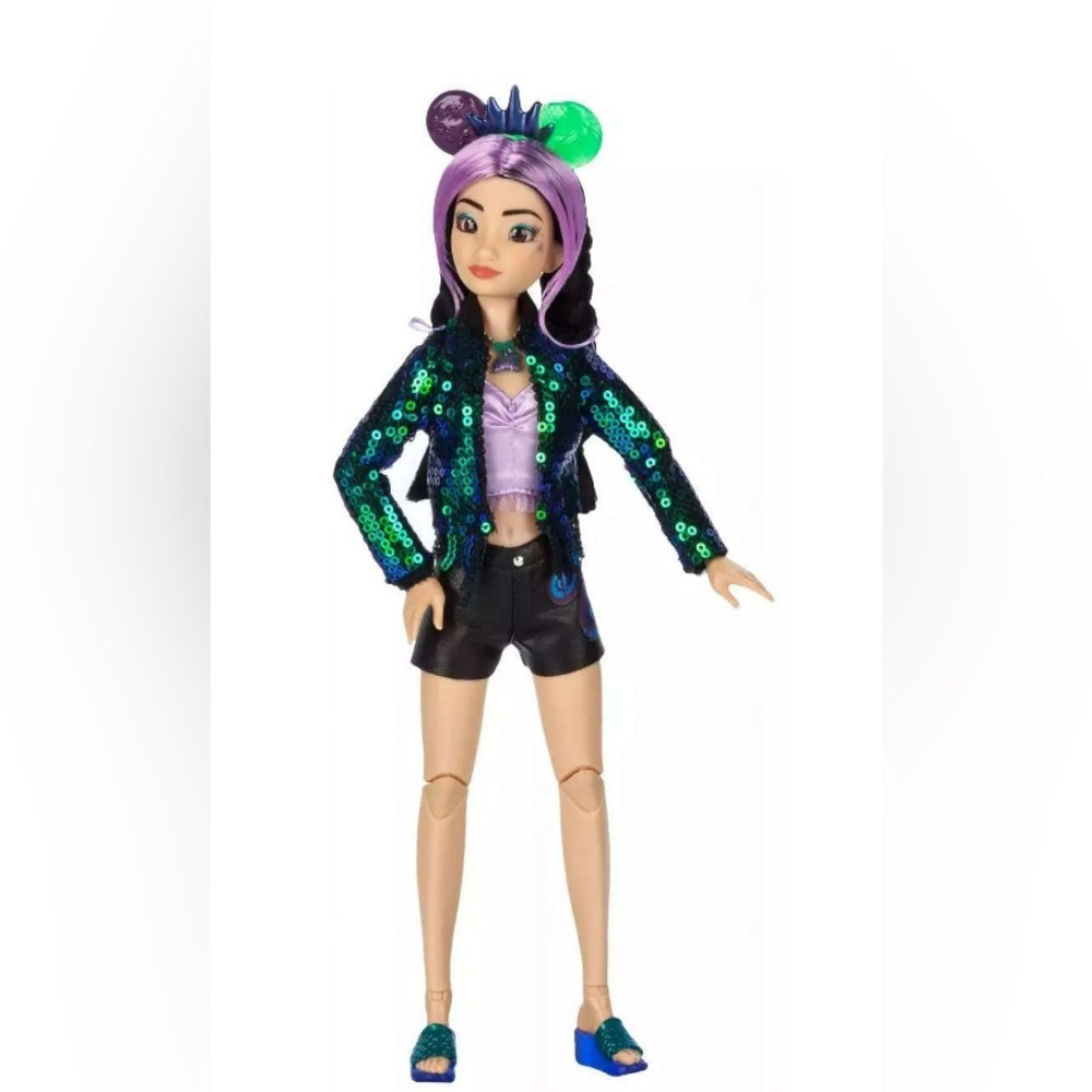 Disney Ariel Doll in Purple and Black Ensemble - Picture 3 of 14